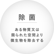 除菌 製品の表面上における細菌の増殖を抑制する